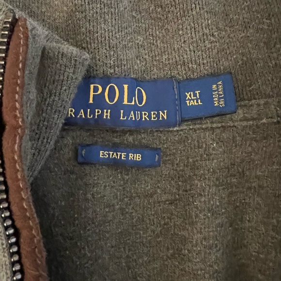 Vintage Polo by Ralph Lauren 1/4 Zip Sweatshirt Sage Green - Picture 7 of 9